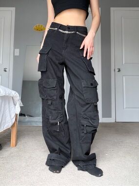 Deadstock The Kript Pixely Black Cargo Jeans